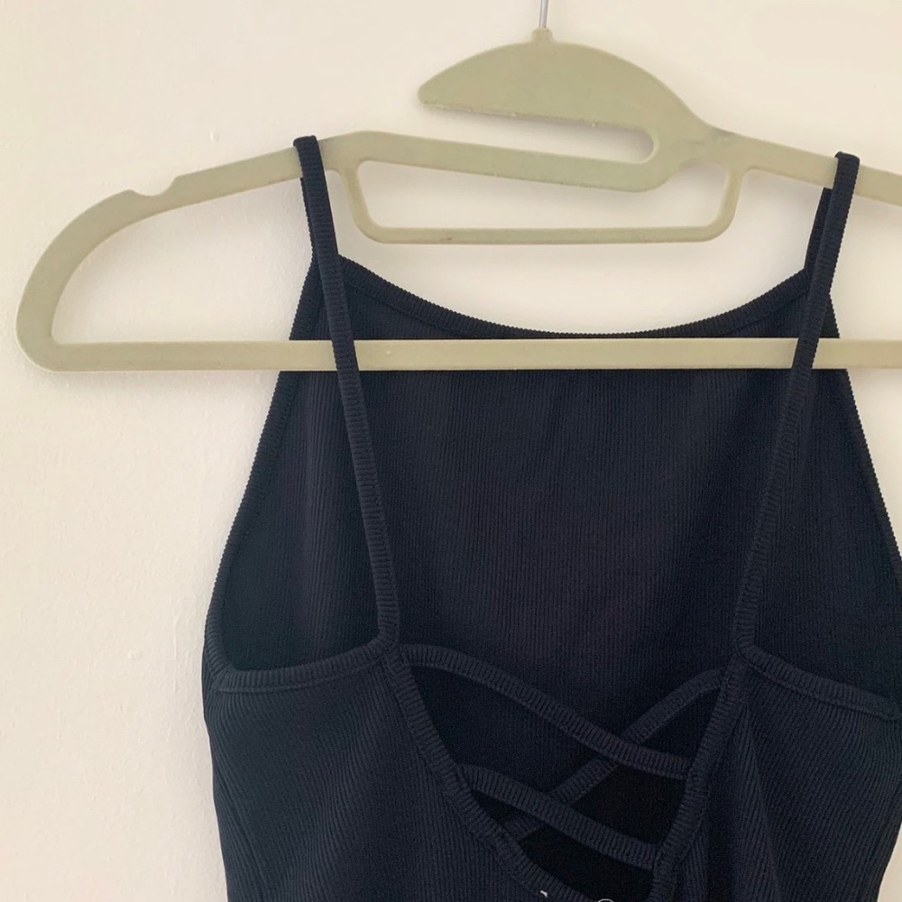 Black Open Back Sleeveless Bodysuit 🖤💫